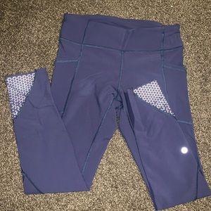 Purple Cropped Lululemon leggings